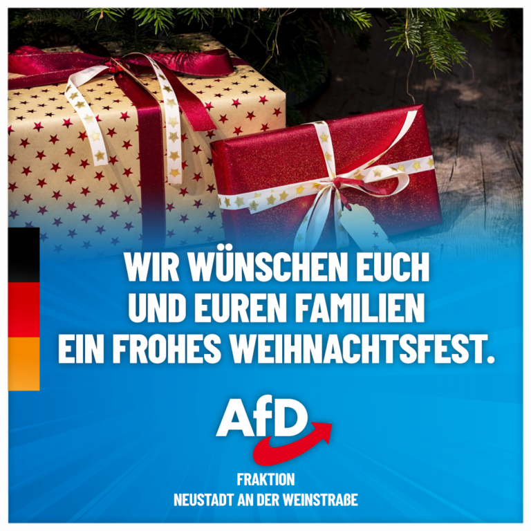 Weihnachtsgruß der AfD-Fraktion im Stadtrat Neustadt an der Weinstraße